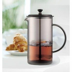 Teiera Feel Maestro MR-1861-1000 Nero Trasparente Acciaio inossidabile Vetro Borosilicato 1 L