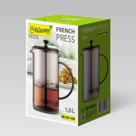 Teiera Feel Maestro MR-1861-1000 Nero Trasparente Acciaio inossidabile Vetro Borosilicato 1 L