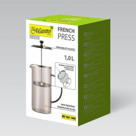 Teiera Feel Maestro MR-1861-1000 Nero Trasparente Acciaio inossidabile Vetro Borosilicato 1 L