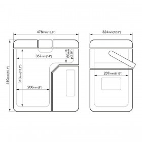Mini frigo Yolco ET18 Verde 45 W 17 L