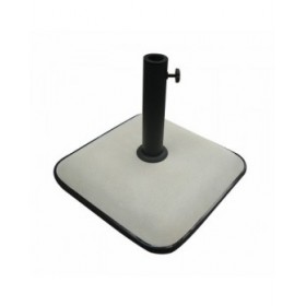 Marbueno Base Ombrellone Quadrata Cemento 45X45X7,3 cm 25KG Bianco Giardino, Piscina 10459