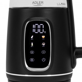 Bollitore Adler AD 1305bs Nero Argentato 2200 W 1,7 L