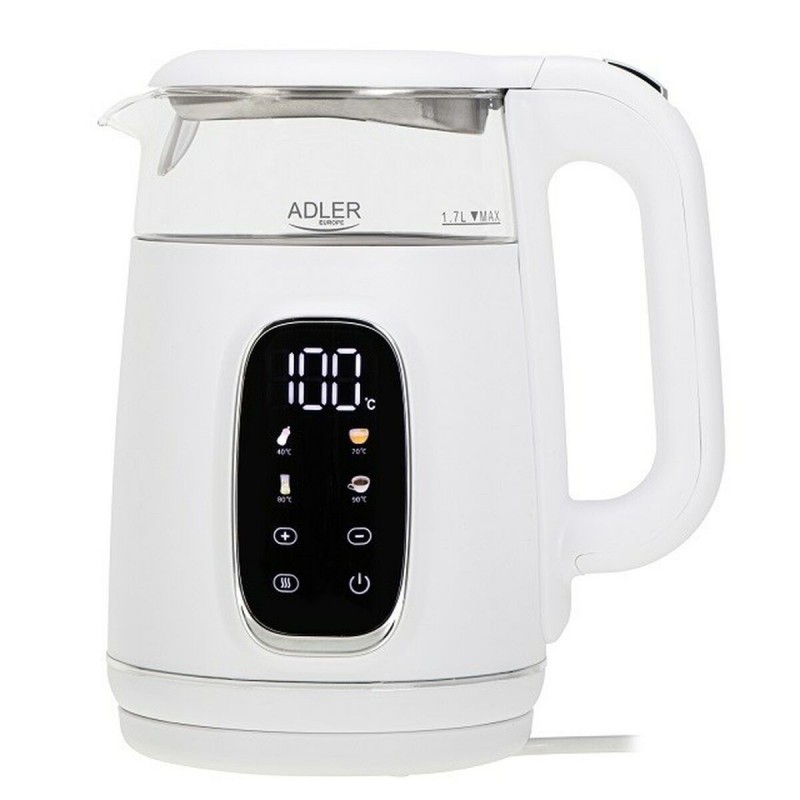 Bollitore Adler AD 1305ws Bianco Argentato 2200 W 1,7 L
