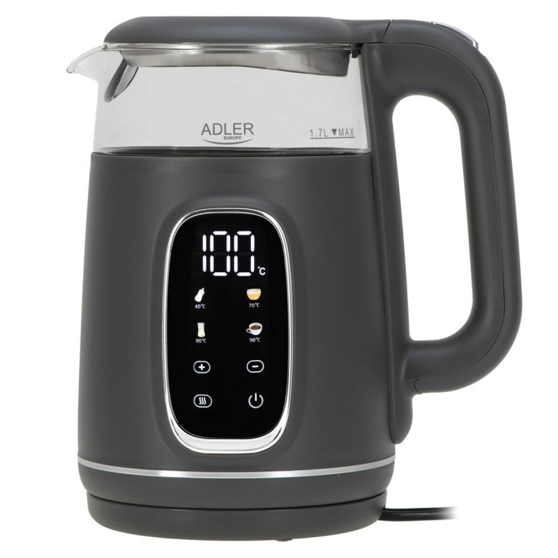 Bollitore Adler AD 1305gs Grigio Argentato 2200 W 1,7 L