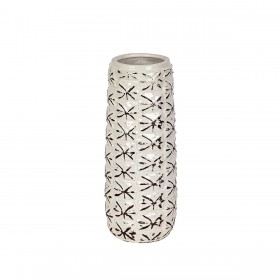 Vaso Romimex Bianco Ceramica 10 x 26 x 10 cm