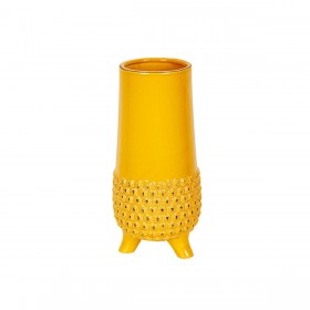 Vaso Romimex Giallo Ceramica 13 x 27 x 13 cm