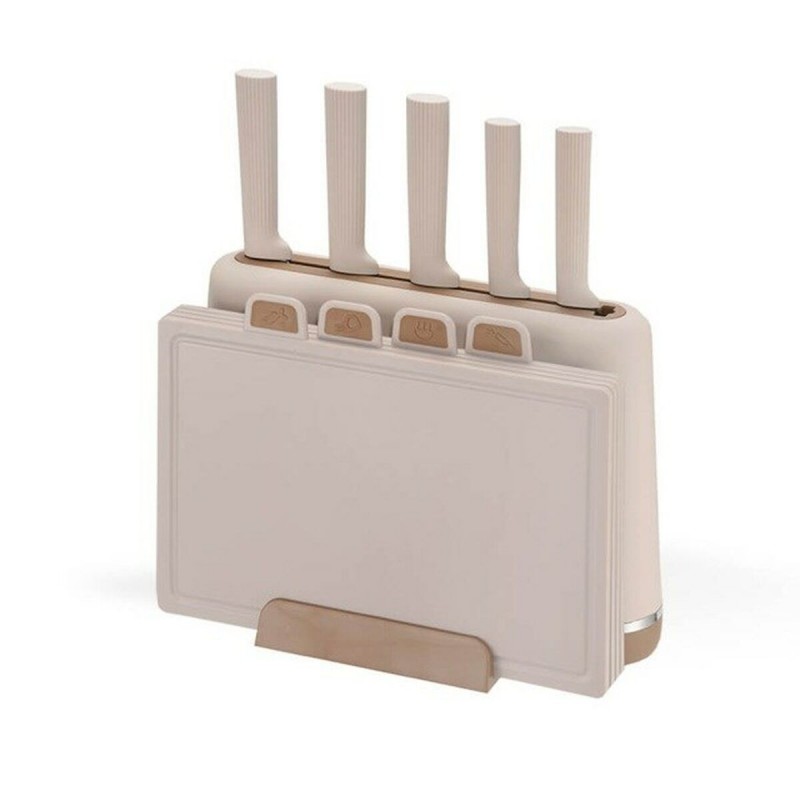 Set di Coltelli da Cucina con Supporto Feel Maestro MR-1412-BEIGE