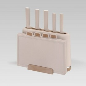 Set di Coltelli da Cucina con Supporto Feel Maestro MR-1412-BEIGE