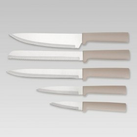 Set di Coltelli da Cucina con Supporto Feel Maestro MR-1412-BEIGE