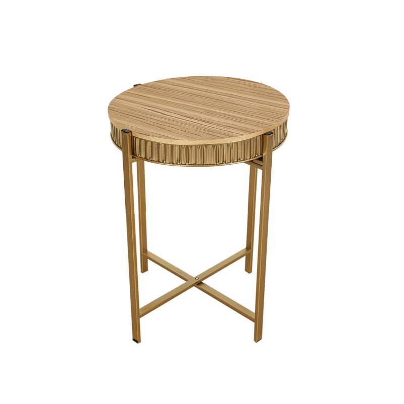 Tavolo aggiuntivo Romimex Dorato Gold Legno Metallo 40 x 54 x 40 cm