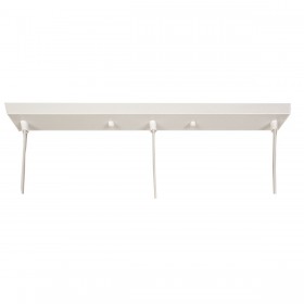 Lampadario Romimex Bianco Alluminio 60 x 23 x 23 cm