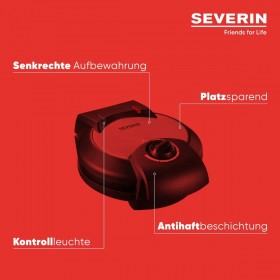Macchina da Waffle Severin WA 2103 Nero 1200 W