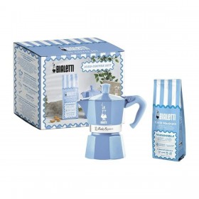 Caffettiera Italiana Bialetti Azzurro Alluminio Termoplastico 3 Tazze