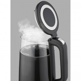 Bollitore Feel Maestro MR-049 Nero Trasparente Cristallo Vetro Borosilicato 2200 W 1,7 L
