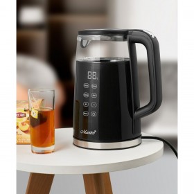 Bollitore Feel Maestro MR-049 Nero Trasparente Cristallo Vetro Borosilicato 2200 W 1,7 L