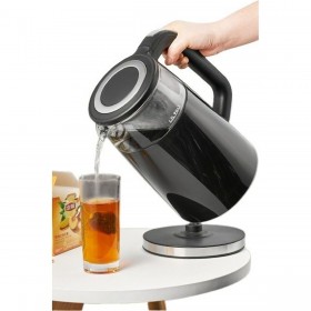 Bollitore Feel Maestro MR-049 Nero Trasparente Cristallo Vetro Borosilicato 2200 W 1,7 L