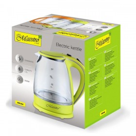 Bollitore Feel Maestro  MR-064 Verde Trasparente Vetro 2000 W 1,7 L
