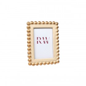 Cornice Portafoto Romimex Beige Resina 3 x 15 x 10 cm