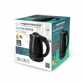 Bollitore Esperanza EKK113K Nero Acciaio inossidabile Plastica 1800 W 1,8 L