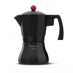 Caffettiera Italiana Taurus Black Moments 3 Nero Alluminio 3 Tazze
