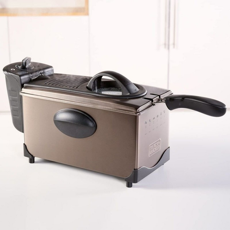 Friggitrice ad Aria Black & Decker ES9730040B 2100 W 3 L Grigio