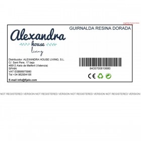 Ghirlanda Romimex Dorato Resina 4 x 15 x 69 cm