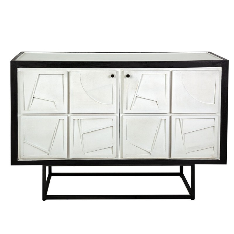 Credenza Romimex Bianco Nero Legno 46 x 86 x 122 cm