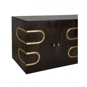 Cassettiera Romimex Marrone Grigio Legno 42 x 81 x 152 cm