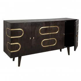 Cassettiera Romimex Marrone Grigio Legno 42 x 81 x 152 cm