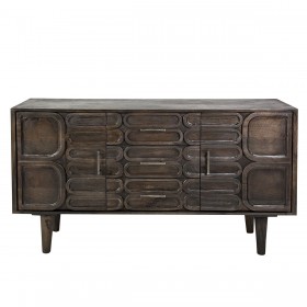 Cassettiera Romimex Grigio Legno 44 x 86 x 152 cm