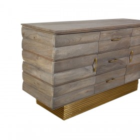 Cassettiera Romimex Grigio Legno 47 x 77 x 141 cm