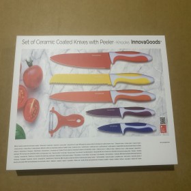 Set di Coltelli in Ceramica e Pelaverdure Knoolvs InnovaGoods 6 Pezzi