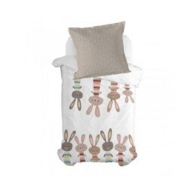 Federa HappyFriday Moshi Moshi Rabbit Family Multicolore 80 x 80 cm