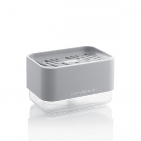 Dispenser di Sapone 2 in 1 per Lavandino Pushoap InnovaGoods