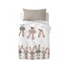 Federa HappyFriday Moshi Moshi Rabbit Family Multicolore 50 x 75 cm