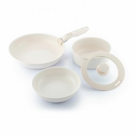 Set di Padelle con Manico Rimovibile e Coperchio Passet InnovaGoods 5 Pezzi