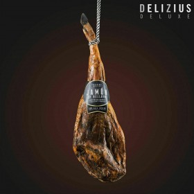 Set di Prosciutto Iberico di Bellota e Porta Prosciutto Delizius Deluxe