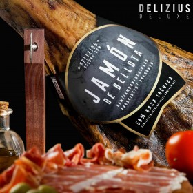 Set di Prosciutto Iberico di Bellota e Porta Prosciutto Delizius Deluxe
