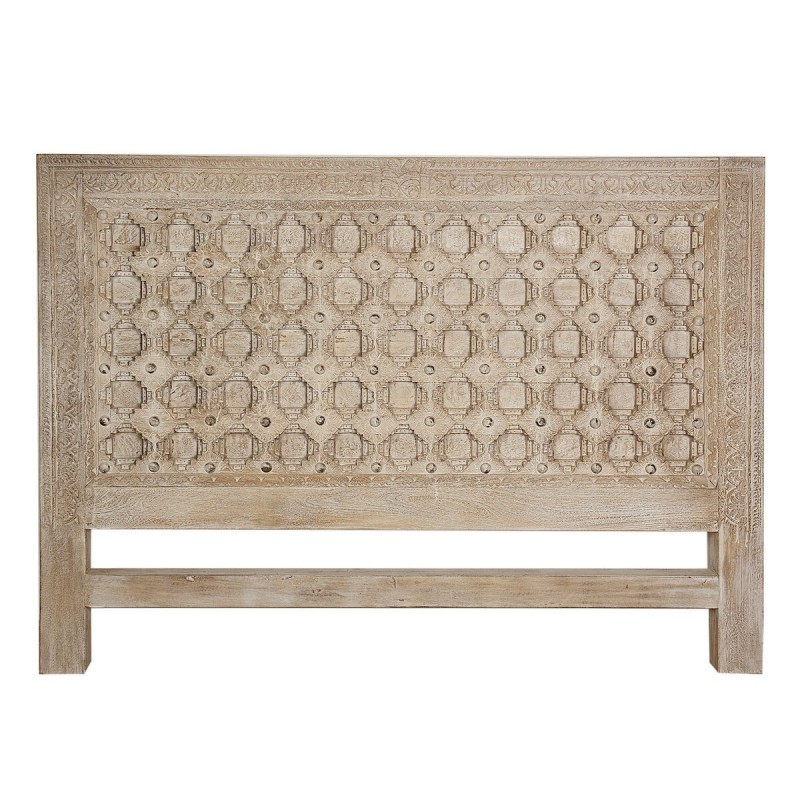 Testiera del Letto Romimex Bianco Naturale Legno di mango 120 x 10 x 160 cm