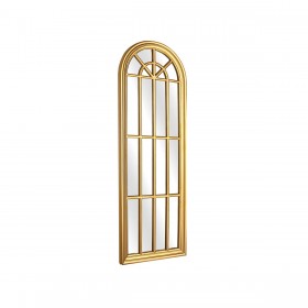 Specchio da parete Romimex Dorato Resina Finestra 61 x 178 x 4 cm
