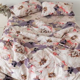 Copripiumino HappyFriday White Peonies Multicolore 155 x 220 cm
