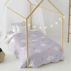 Set di copripiumino HappyFriday Moshi Moshi Moons Multicolore Singolo 2 Pezzi