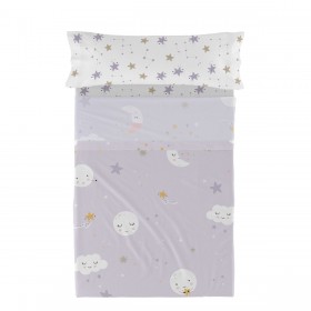 Set di Lenzuola HappyFriday Moshi Moshi Moons Multicolore 2 Pezzi