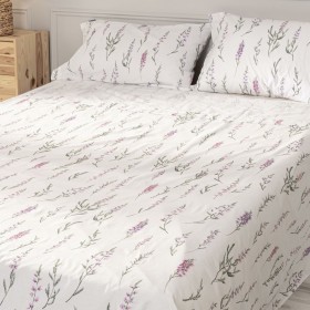 Set di Lenzuola HappyFriday Lavender Multicolore Ala francese