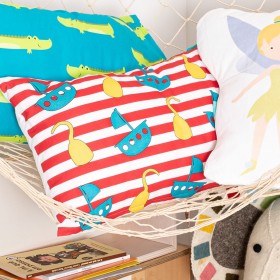 Fodera per cuscino HappyFriday Mr Fox Flying Boy Multicolore 50 x 30 cm