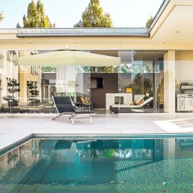 Marbueno Ombrellone Alluminio 8 Stecche D270 cm Poliestere Bianco Giardino, Piscina e Terrazza 10182