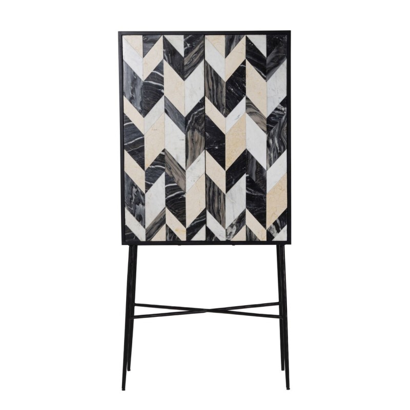 Armadio Romimex Marrone Nero Dorato Legno Marmo 45 x 170 x 80 cm