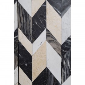 Armadio Romimex Marrone Nero Dorato Legno Marmo 45 x 170 x 80 cm