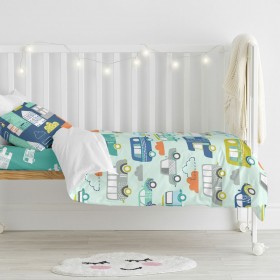 Set di copripiumino HappyFriday Moshi Moshi Holidays Multicolore Culla Neonato 2 Pezzi