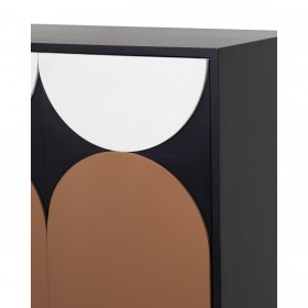 Armadio Romimex Bianco Nero Beige Metallo Legno MDF 80 x 160 x 40 cm